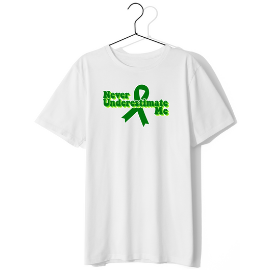 Short sleeved Green CP Awareness Ribbon "Never Underestimate Me"